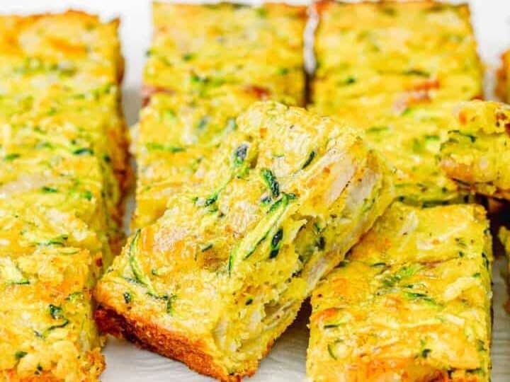 Zucchini slice, cut into serves